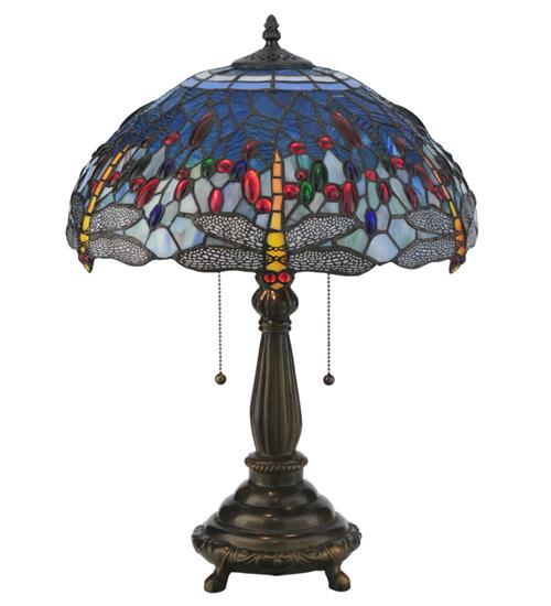 22&#34;H Tiffany Hanginghead Dragonfly Table Lamp