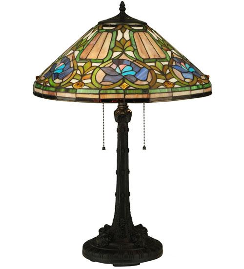 26.5&#34;H Tiffany Floral Table Lamp