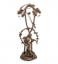 Meyda Blue 10248 - 17" High Pond Lily 2 Light Trellis Girl Table Base