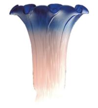  10692 - 4" Wide X 6" High Pink/Blue Pond Lily Shade