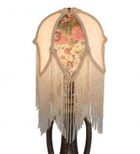 Meyda Blue 11644 - 7"W Fabric & Fringe Tulip Shade