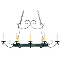 Meyda Blue 117018 - 51" Long Handforged Oval Pot Rack