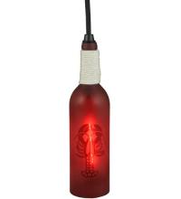  124424 - 3"W Coastal Collection Lobster Wine Bottle Mini Pendant
