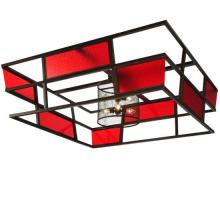 Meyda Blue 131284 - 60"Sq Tavern Red Block Acrylic Flushmount