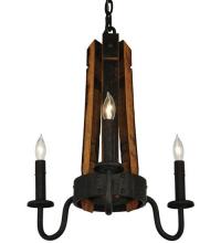 Meyda Blue 133299 - 17" Wide Barrel Stave Madera 3 Light Chandelier