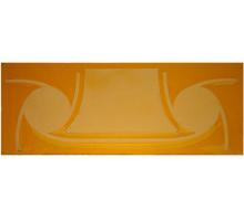 Meyda Blue 134803 - 5.25"H X 14"W Metro Fusion Amber Glass