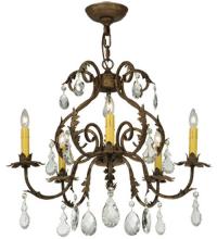 Meyda Blue 135403 - 24"W Chantilly 5 LT Chandelier