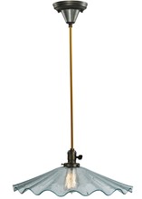 Meyda Blue 137200 - 18" Wide Metro Galatia Scalloped Seeded Glass Pendant