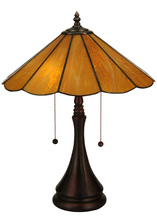  138208 - 20.25"H Panel Honey Amber Table Lamp