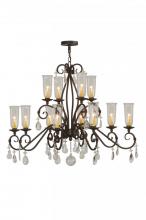 Meyda Blue 142887 - 48"W Zola 12 LT Two Tier Chandelier