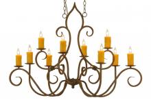 Meyda Blue 149170 - 48"L Clifton 10 LT Oblong Chandelier
