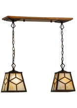 Meyda Blue 150975 - 28"L Diamond Craftsman 2 LT Island Pendant