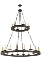 Meyda Blue 158584 - 61" Wide Loxley 24 Light Two Tier Chandelier