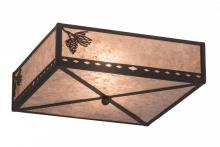 Meyda Blue 171415 - 18" Square Balsam Pine Flushmount