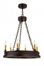 Meyda Blue 172655 - 24" Wide Sullivan Ranch 6 Light Chandelier