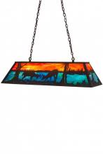 Meyda Blue 185974 - 48" Long Battling Bucks Oblong Pendant