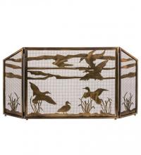 Meyda Blue 187785 - 66" Wide X 32" High Ducks in Flight Fireplace Screen