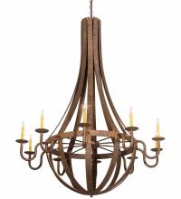 Meyda Blue 193060 - 54" Wide Barrel Stave Metallo 10 Light Chandelier