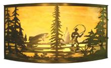 Meyda Blue 19924 - 42"W Fly Fishing Creek Wall Sconce