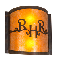  213959 - 12" Wide Ridin Hy Personalized Wall Sconce