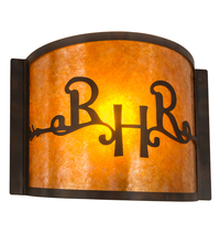  213987 - 12" Wide Ridin Hy Personalized Wall Sconce