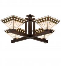 Meyda Blue 231845 - 47" Square Diamond Band Mission 4 Light Inverted Pendant