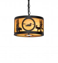 Meyda Blue 240924 - 10" Wide Wildlife at Pine Lake Pendant