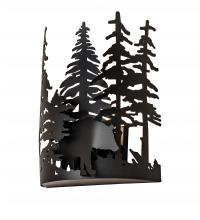  241558 - 11" Wide Bear Through the Trees Wall Sconce