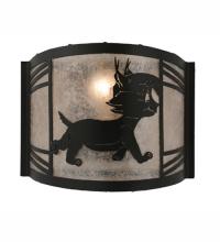 Meyda Blue 247183 - 12" Wide Lynx on the Loose Right Wall Sconce
