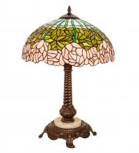  251964 - 23" Wide Tiffany Cabbage Rose Table Lamp