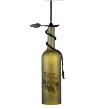 Meyda Blue 65761 - 3"W Personalized Etched Grapes Wine Bottle Mini Pendant