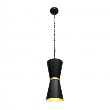 Varaluz 390P02MBFG - Mad Hatter 2-Lt Pendant - Matte Black/French Gold