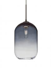 Besa Lighting 1JC-OMEGA12ST-BR - Besa, Omega 12 Cord Pendant, Steel/Clear, Bronze Finish, 1x60W Medium Base