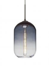 Besa Lighting 1JT-OMEGA12ST-EDIL-BR - Besa, Omega 12 Cord Pendant, Steel/Clear, Bronze Finish, 1x5W LED Filament
