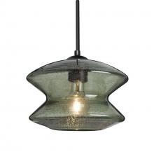 Besa Lighting 1JT-ZENMS-EDIL-BK - Besa, Zen Cord Pendant, Moss Bubble, Black Finish, 1x8W LED Filament