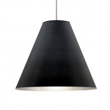 Besa Lighting 1TT-DYLANBK-LED-SN - Besa Dylan Stem Pendant, Black, Satin Nickel Finish, 1x30W LED