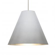 Besa Lighting 1TT-DYLANSL-LED-SN - Besa Dylan Stem Pendant, Silver, Satin Nickel Finish, 1x30W LED