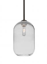 Besa Lighting 1TT-OMEGA12CL-BR - Besa, Omega 12 Stem Pendant, Clear, Bronze Finish, 1x60W Medium Base