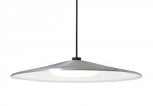 Besa Lighting 1TT-SWANSL-LED-BK - Besa Swan Stem Pendant, Silver/Opal, Black Finish, 1x23W LED