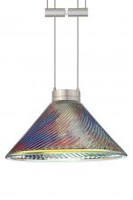Besa Lighting 1XA-550493-SN - Besa Pendant Swirl Satin Nickel Dicro Swirl 1x50W Halogen