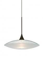 Besa Lighting 1XC-6294CL-BR - Besa Pendant Spazio Bronze Clear/Frost 1x50W MAX GY6.35 Base