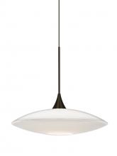 Besa Lighting 1XT-629406-BR - Besa Pendant Spazio Bronze Opal Glossy 1x50W MAX GY6.35 Base