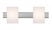 Besa Lighting 2SW-TITO07-SN - Besa, Tito Vanity, Opal Matte, Satin Nickel Finish, 2x40W G9