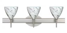 Besa Lighting 3SW-1779MG-LED-SN - Besa Wall Mia Satin Nickel Marble Grigio 3x5W LED