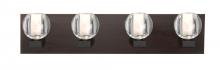 Besa Lighting 4WF-BOCACL-LED-BR - Besa, Boca Vanity, Clear, Bronze Finish, 4x5W LED