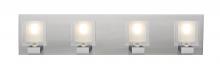 Besa Lighting 4WF-BOLOFR-SN - Besa, Bolo Vanity, Clear/Frost, Satin Nickel Finish, 4x40W Halogen