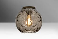 Besa Lighting BOMBAYSMC-EDIL-BR - Besa, Bombay Ceiling, Smoke, Bronze Finish, 1x8W LED Filament