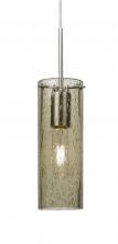 Besa Lighting J-JUNI10LT-SN - Besa, Juni 10 Pendant For Multiport Canopy, Latte Bubble, Satin Nickel, 1x60W Medium Base