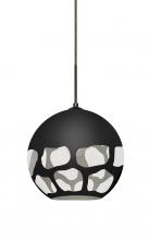 Besa Lighting J-ROCKYBK-BR - Besa, Rocky Cord Pendant For Multiport Canopies, Black, Bronze Finish, 1x60W Medium Base