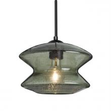 Besa Lighting J-ZENMS-EDIL-BK - Besa, Zen Cord Pendant For Multiport Canopy, Moss Bubble, Black Finish, 1x8W LED Filament